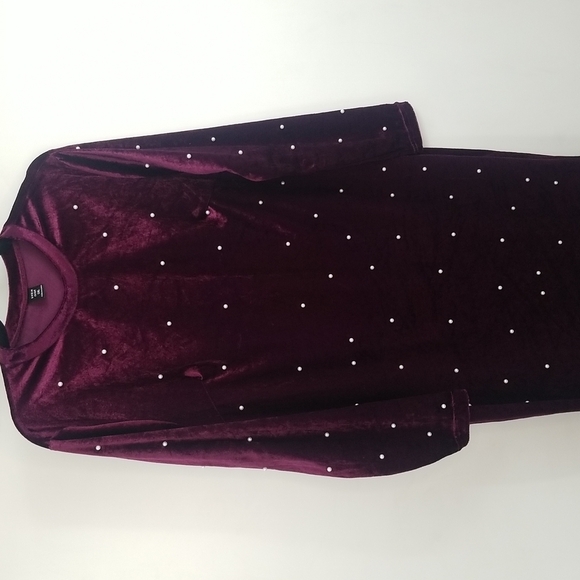 Deep Purple Velvet Dress w Pearl Embellishments Whimsigoth - Picture 8 of 8